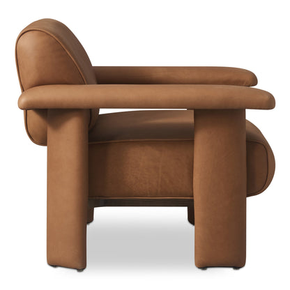 Marcello Full Aniline Leather Lounge Chair