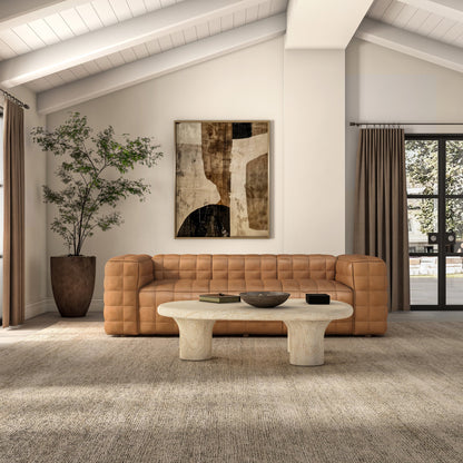 Callan Modern Aniline Leather Sofa
