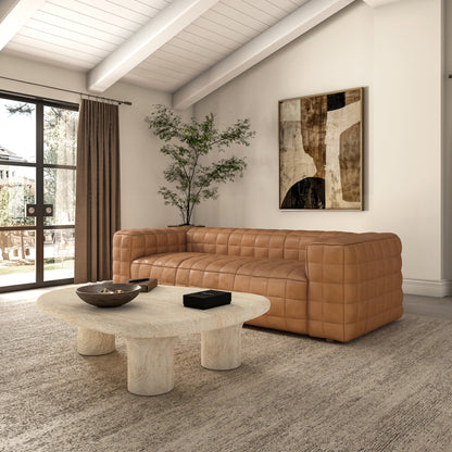 Callan Modern Aniline Leather Sofa