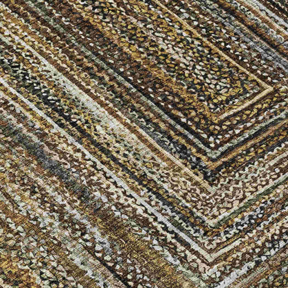 Addison Rugs Haelanor Brown Washable Indoor-Outdoor Rug