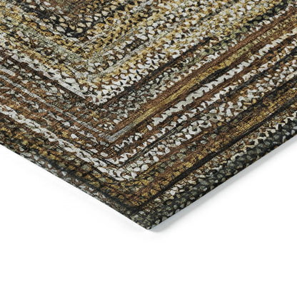 Addison Rugs Haelanor Brown Washable Indoor-Outdoor Rug