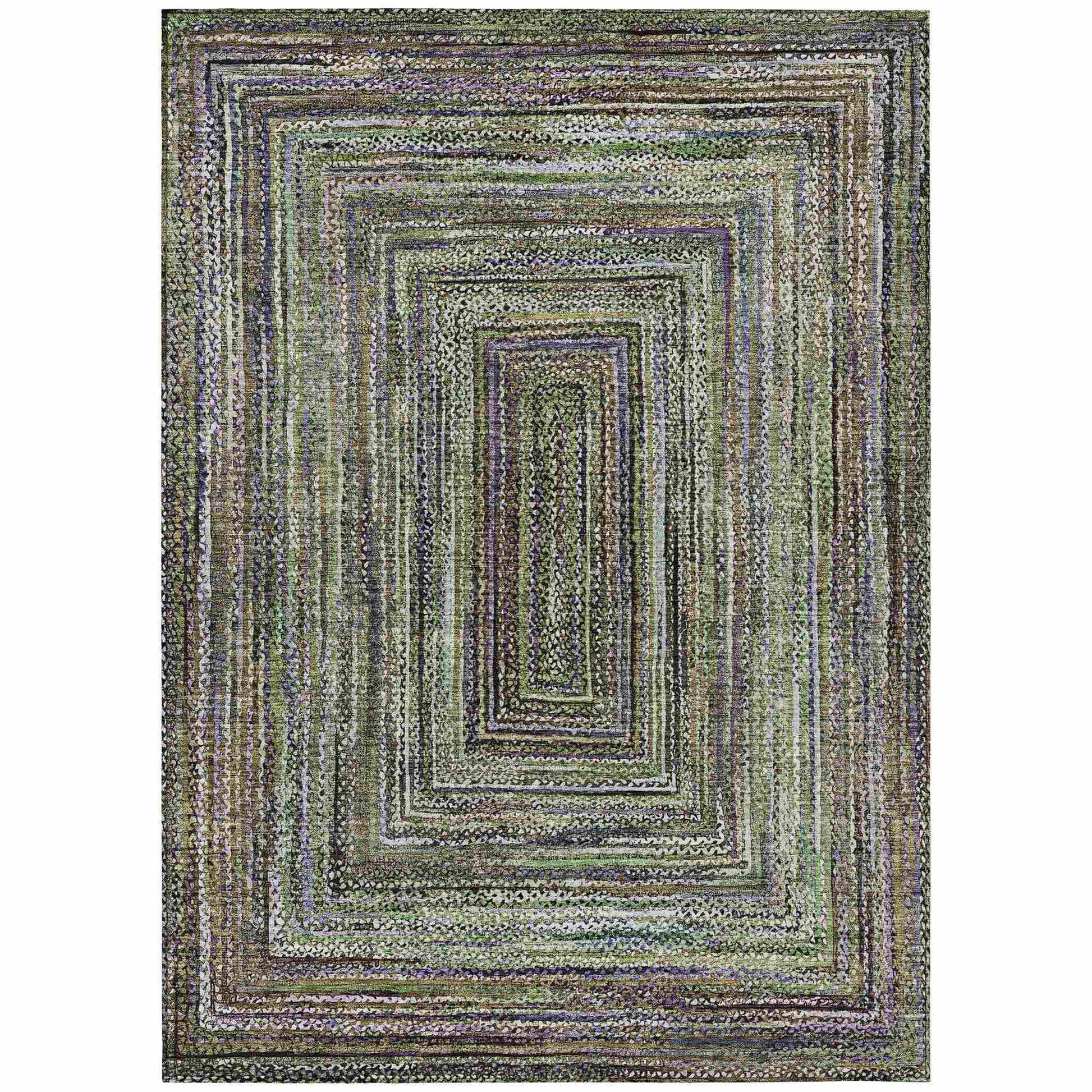 Addison Rugs Haelanor Green Washable Indoor-Outdoor Rug