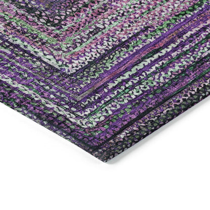 Addison Rugs Haelanor Purple Washable Indoor-Outdoor Rug