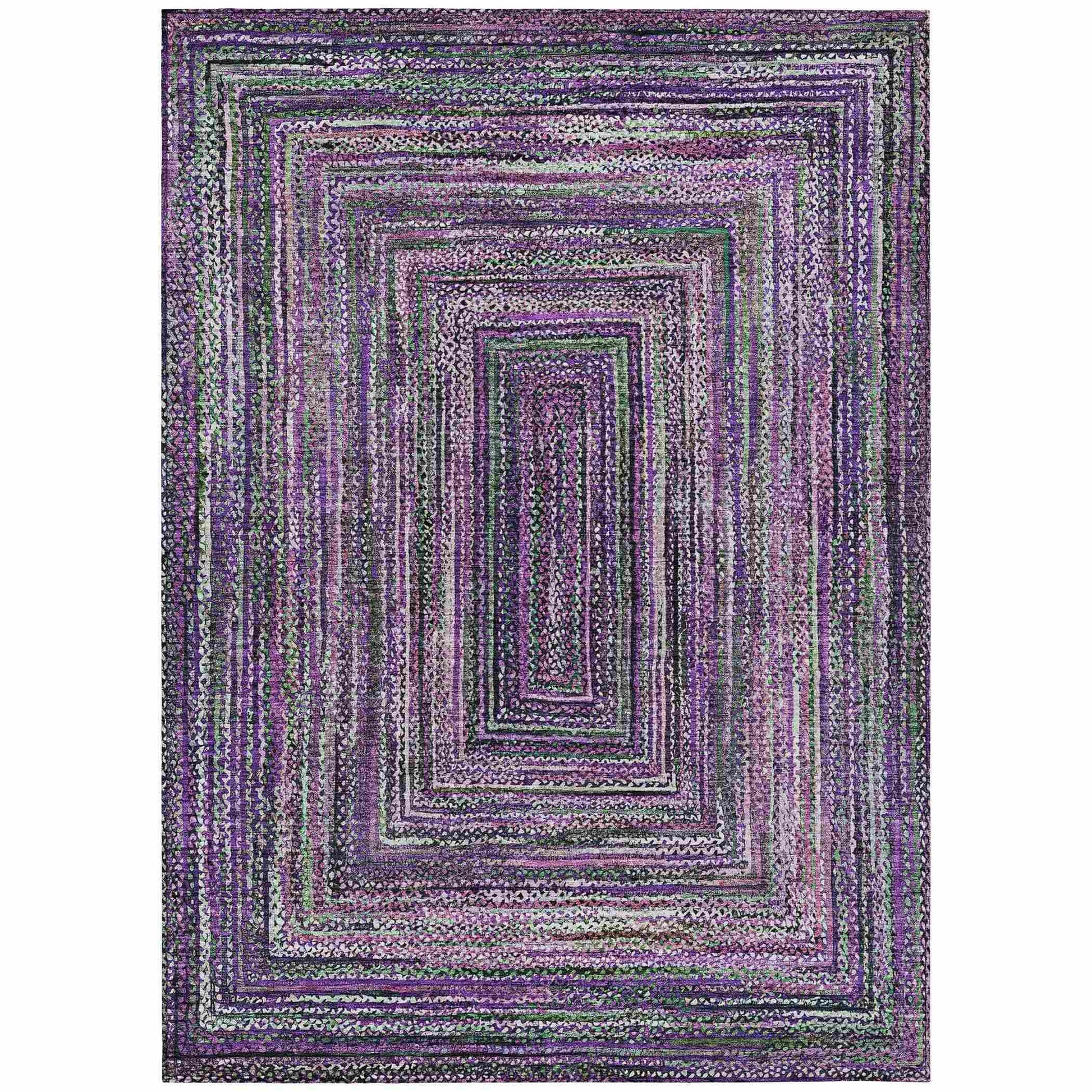 Addison Rugs Haelanor Purple Washable Indoor-Outdoor Rug