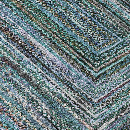 Addison Rugs Haelanor Teal Washable Indoor-Outdoor Rug