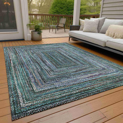Addison Rugs Haelanor Teal Washable Indoor-Outdoor Rug