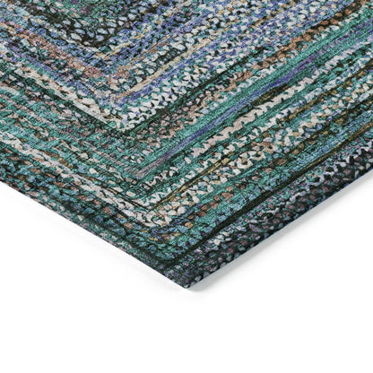 Addison Rugs Haelanor Teal Washable Indoor-Outdoor Rug
