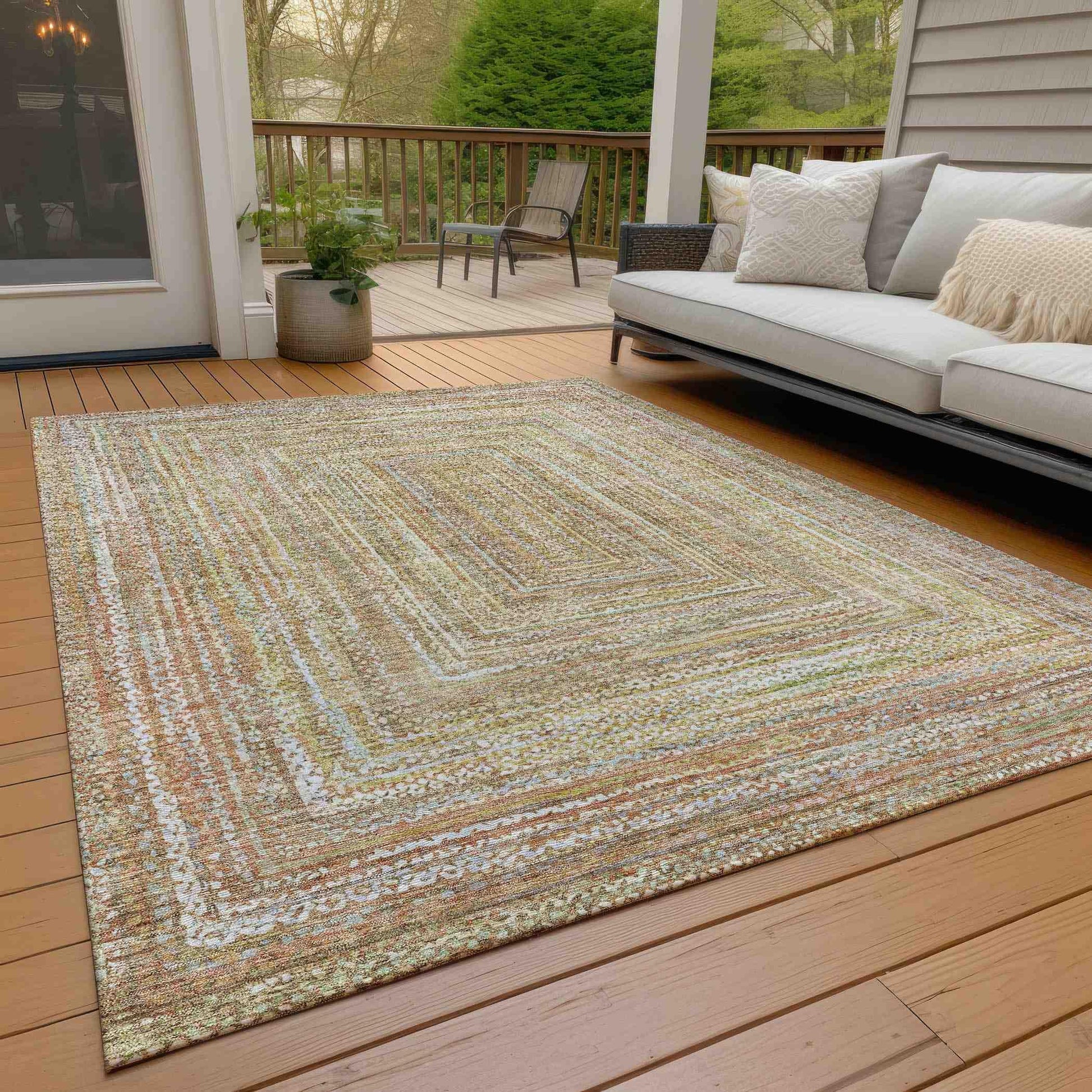 Addison Rugs Haelara Brown Washable Indoor-Outdoor Rug