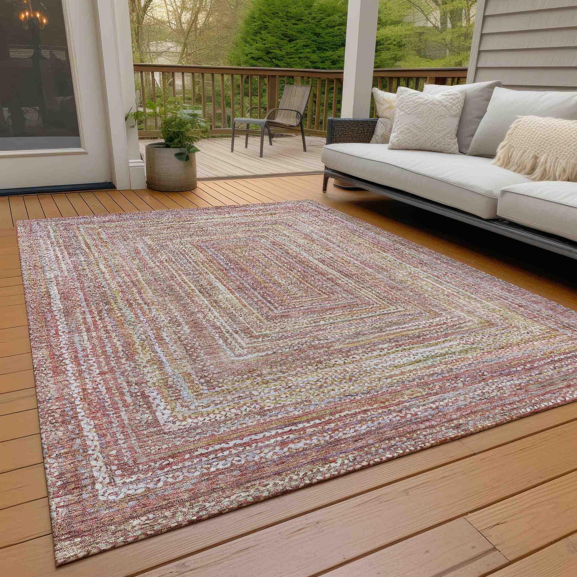 Addison Rugs Haelara Orange Washable Indoor-Outdoor Rug