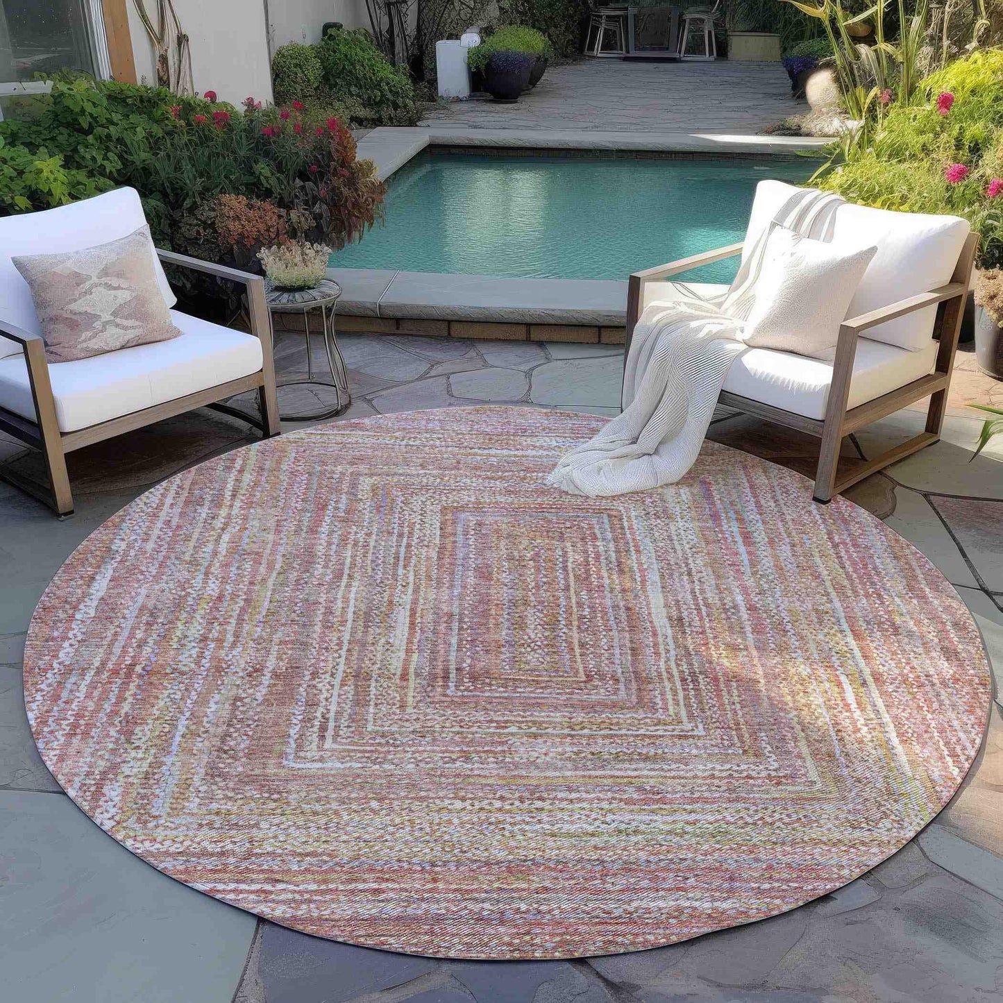 Addison Rugs Haelara Orange Washable Indoor-Outdoor Rug