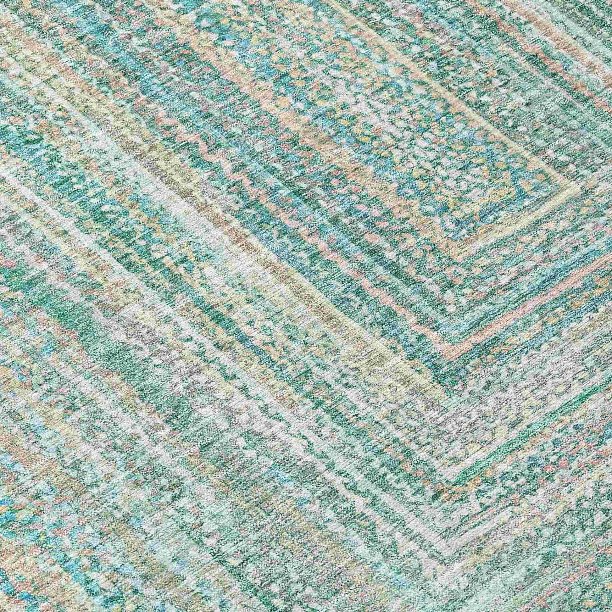 Addison Rugs Haelara Teal Washable Indoor-Outdoor Rug