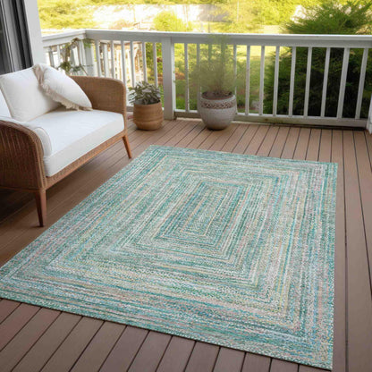 Addison Rugs Haelara Teal Washable Indoor-Outdoor Rug