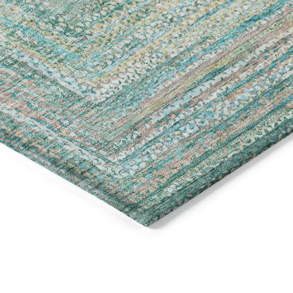 Addison Rugs Haelara Teal Washable Indoor-Outdoor Rug