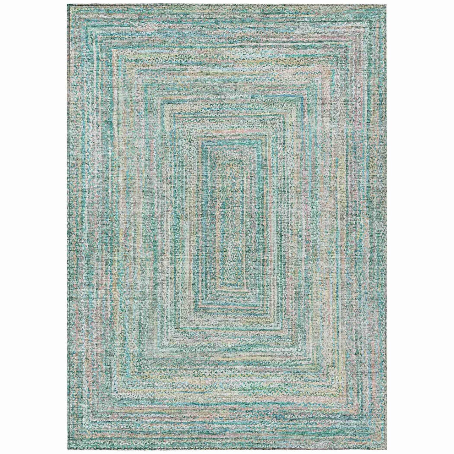 Addison Rugs Haelara Teal Washable Indoor-Outdoor Rug