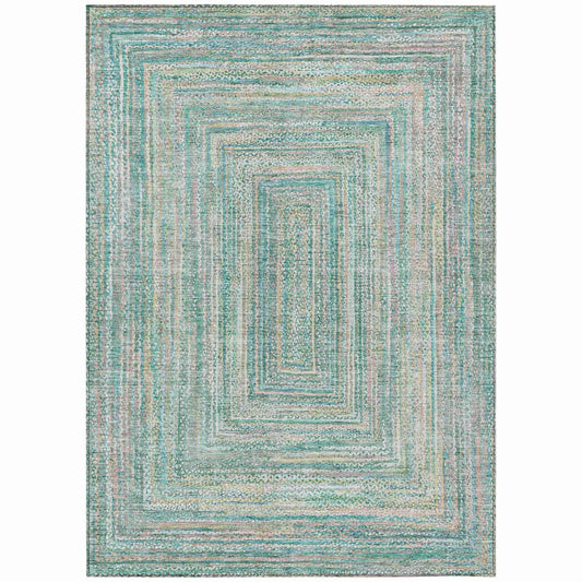 Addison Rugs Haelara Teal Washable Indoor-Outdoor Rug