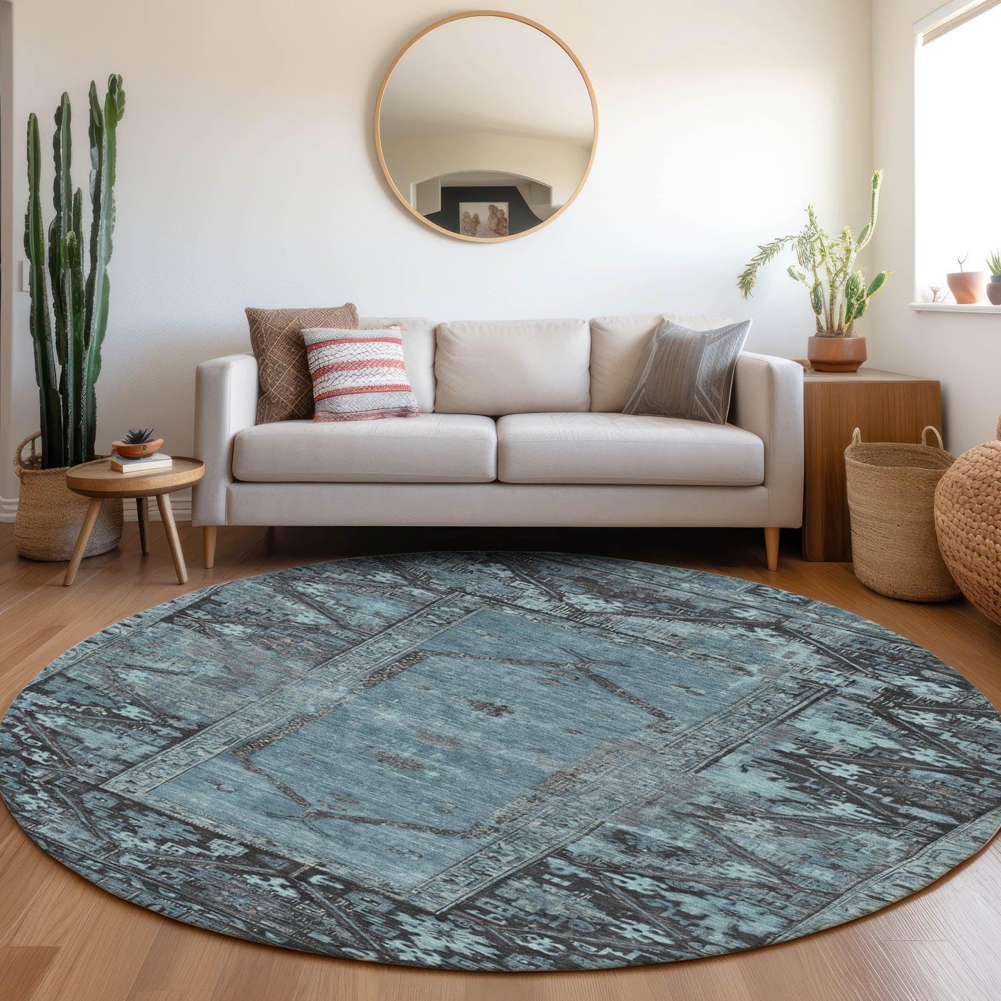 Addison Rugs Haelaris Blue Washable Indoor-Outdoor Rug