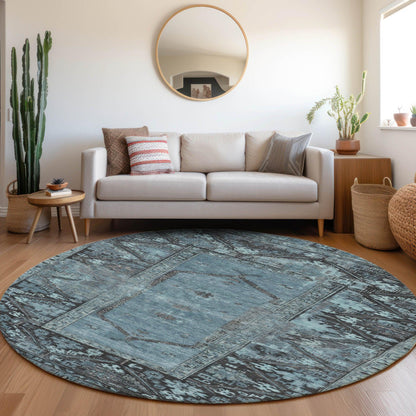 Addison Rugs Haelaris Blue Washable Indoor-Outdoor Rug