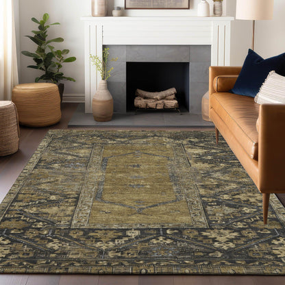 Addison Rugs Haelaris Brown Washable Indoor-Outdoor Rug