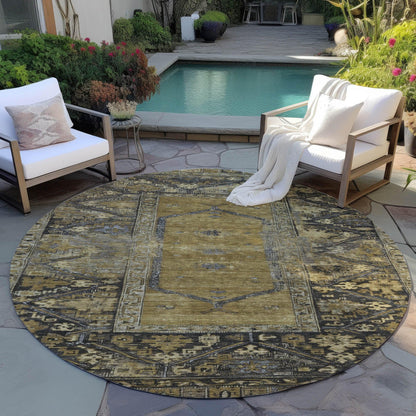 Addison Rugs Haelaris Brown Washable Indoor-Outdoor Rug