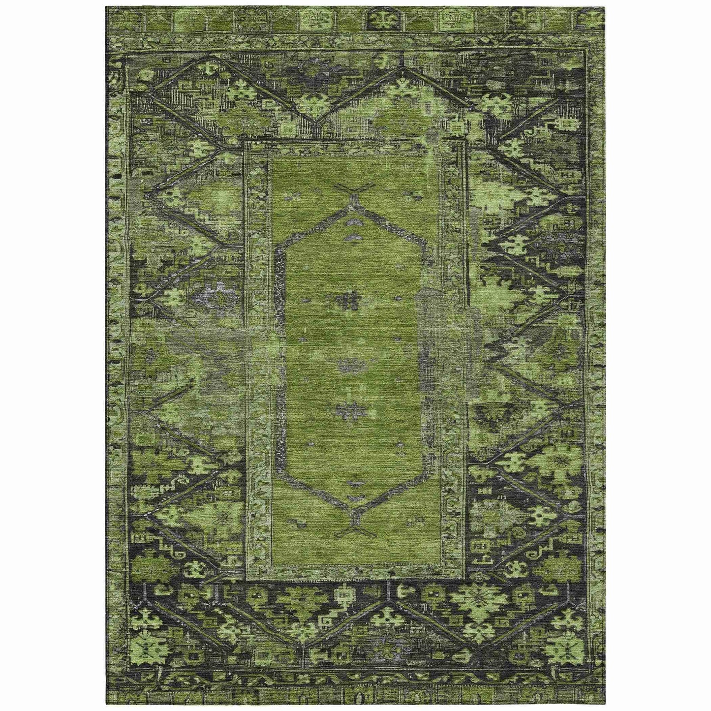 Addison Rugs Haelaris Green Washable Indoor-Outdoor Rug