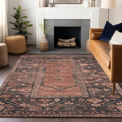 Addison Rugs Haelaris Orange Washable Indoor-Outdoor Rug