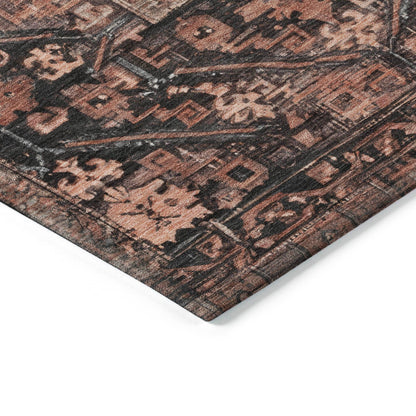 Addison Rugs Haelaris Orange Washable Indoor-Outdoor Rug