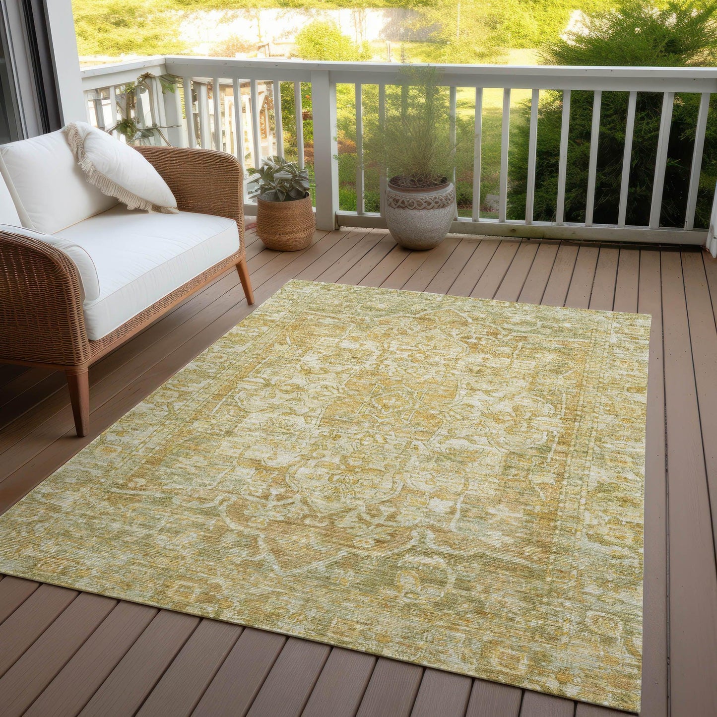 Addison Rugs Haelas Brown Washable Indoor-Outdoor Rug
