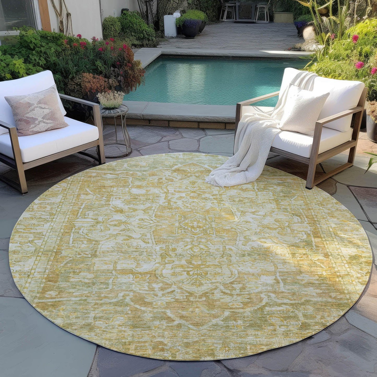 Addison Rugs Haelas Brown Washable Indoor-Outdoor Rug