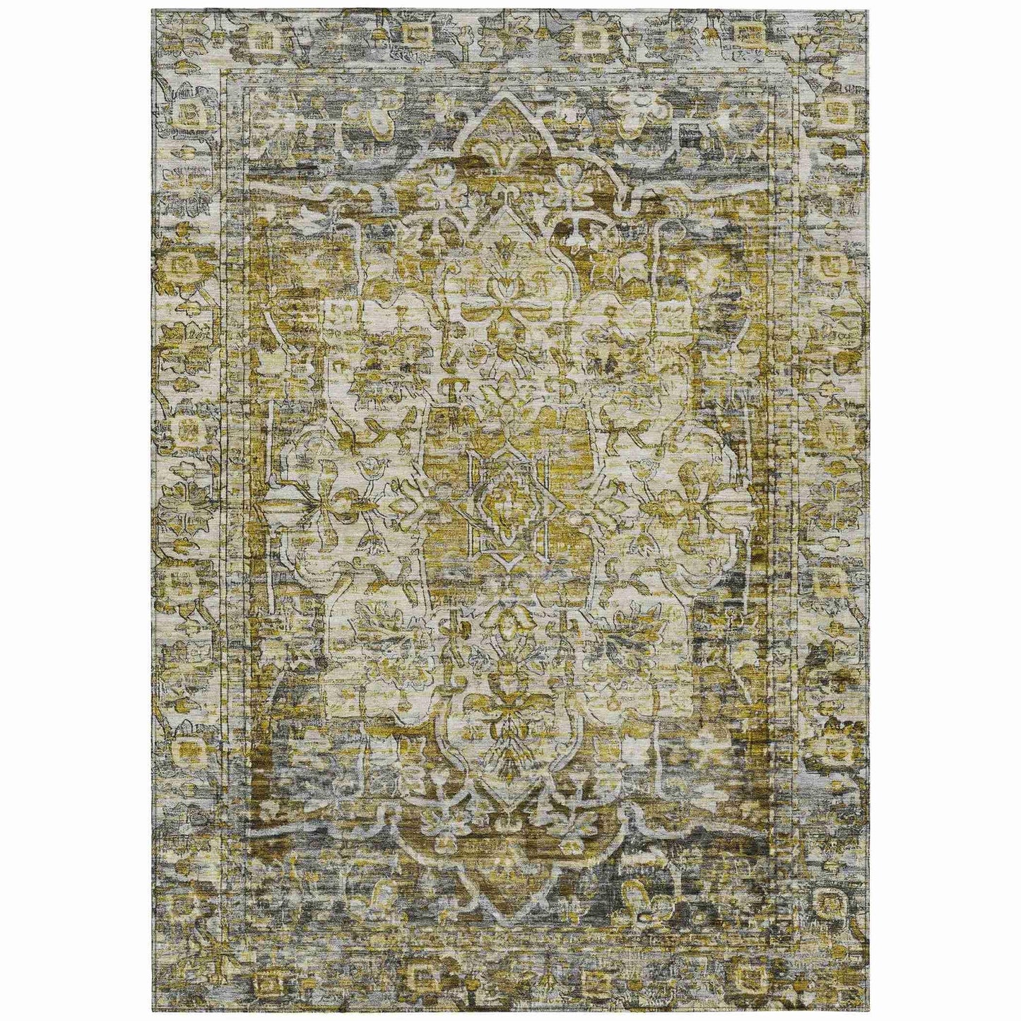 Addison Rugs Haelas Gray Washable Indoor-Outdoor Rug