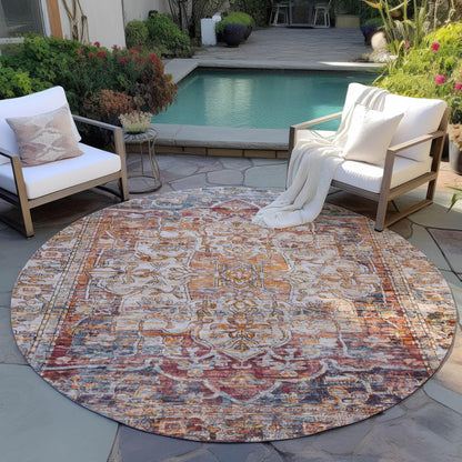 Addison Rugs Haelas Orange Washable Indoor-Outdoor Rug
