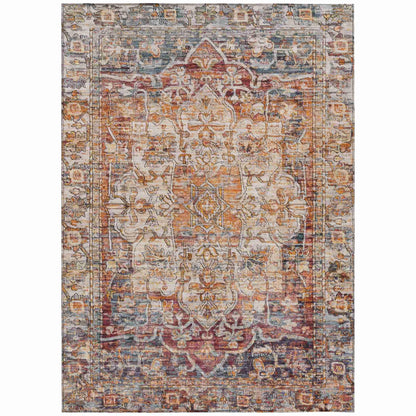 Addison Rugs Haelas Orange Washable Indoor-Outdoor Rug