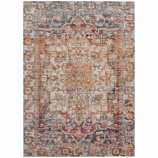 Addison Rugs Haelas Orange Washable Indoor-Outdoor Rug