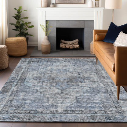 Addison Rugs Haeleth Blue Washable Indoor-Outdoor Rug