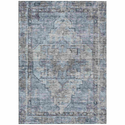 Addison Rugs Haeleth Blue Washable Indoor-Outdoor Rug