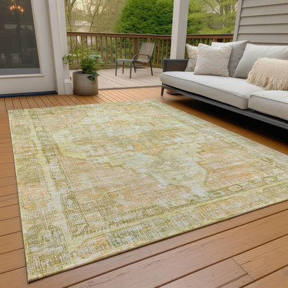Addison Rugs Haeleth Gold Washable Indoor-Outdoor Rug