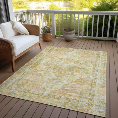 Addison Rugs Haeleth Gold Washable Indoor-Outdoor Rug