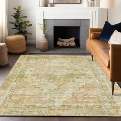 Addison Rugs Haeleth Gold Washable Indoor-Outdoor Rug