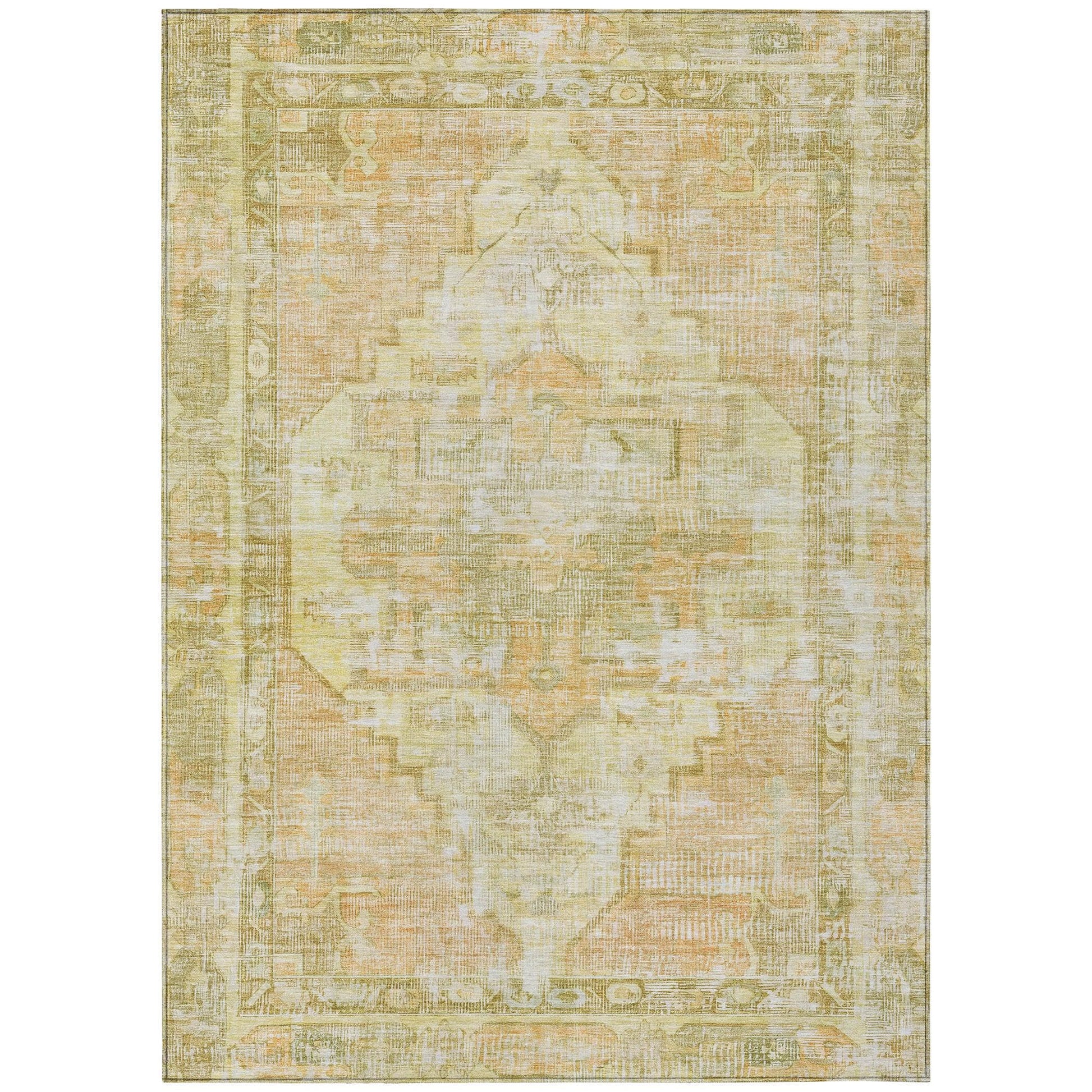Addison Rugs Haeleth Gold Washable Indoor-Outdoor Rug