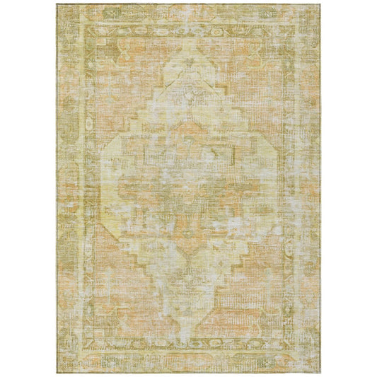 Addison Rugs Haeleth Gold Washable Indoor-Outdoor Rug