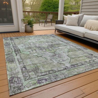 Addison Rugs Haeleth Green Washable Indoor-Outdoor Rug