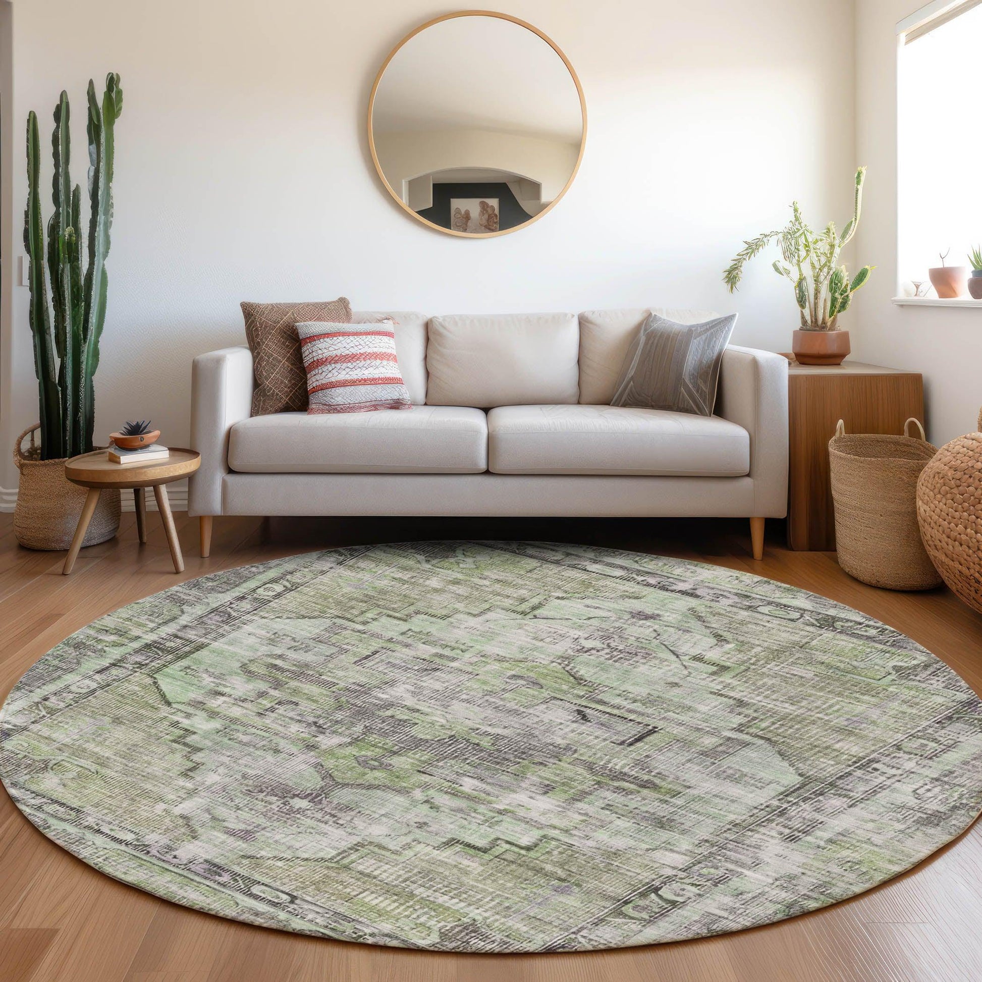Addison Rugs Haeleth Green Washable Indoor-Outdoor Rug