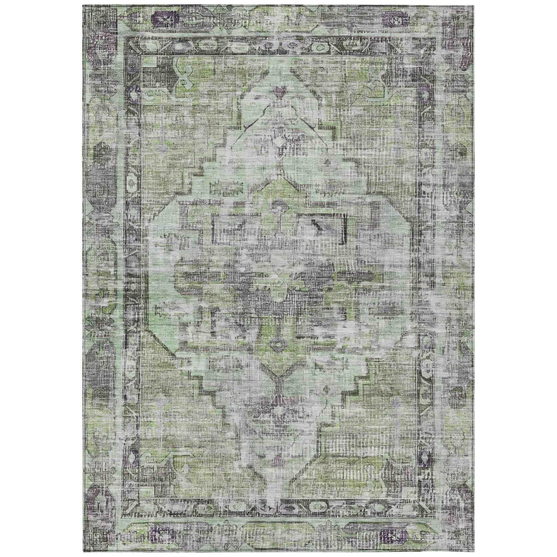 Addison Rugs Haeleth Green Washable Indoor-Outdoor Rug