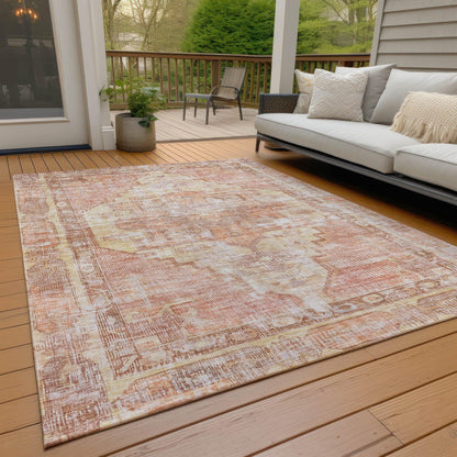 Addison Rugs Haeleth Orange Washable Indoor-Outdoor Rug