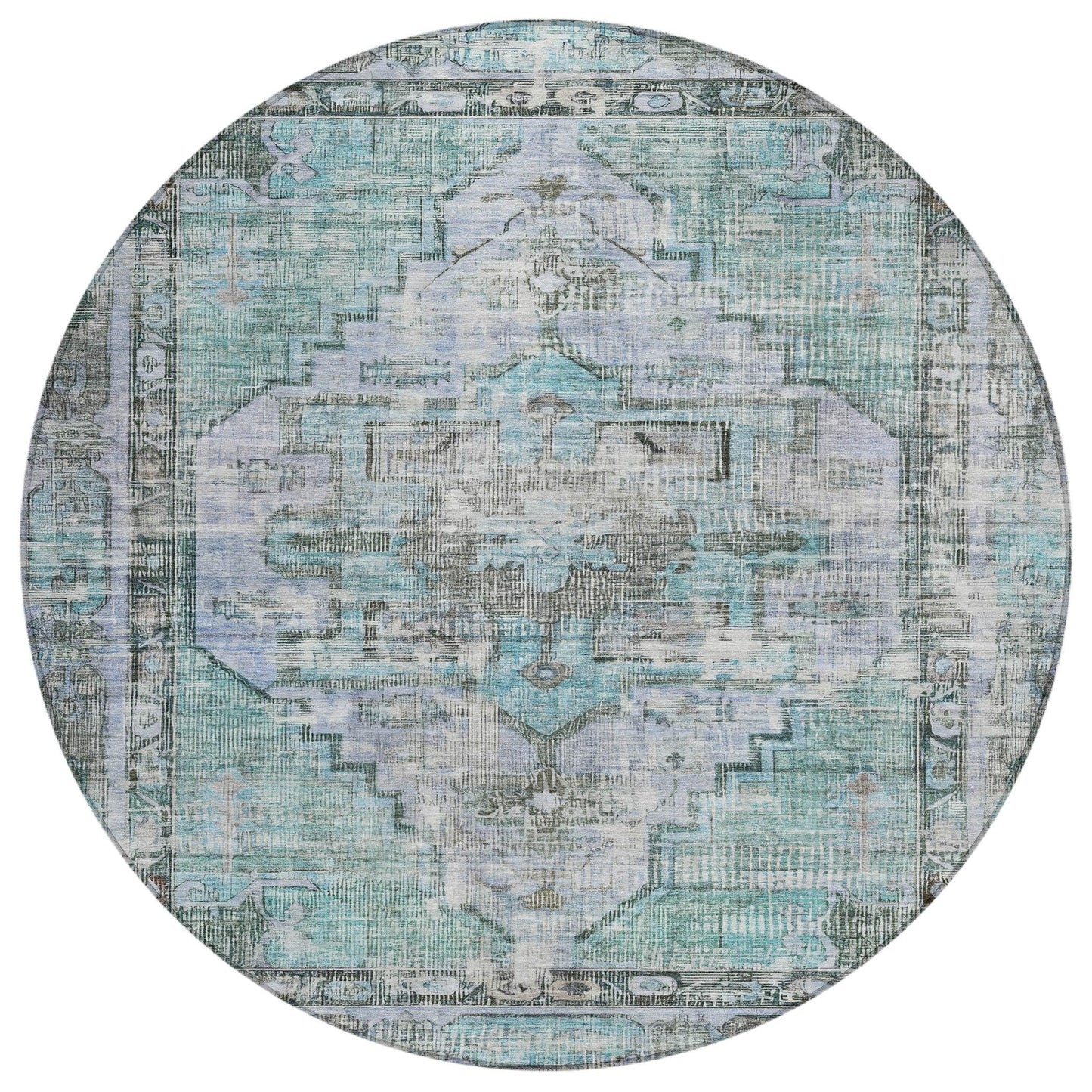 Addison Rugs Haeleth Teal Washable Indoor-Outdoor Rug