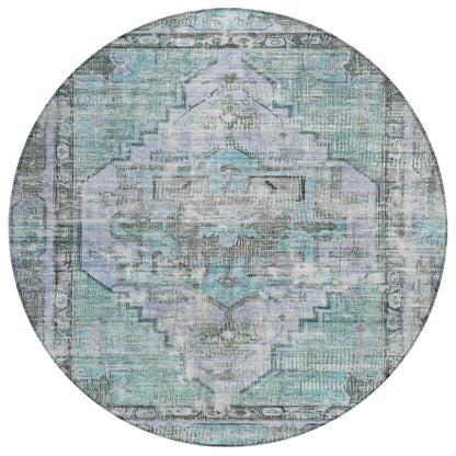 Addison Rugs Haeleth Teal Washable Indoor-Outdoor Rug