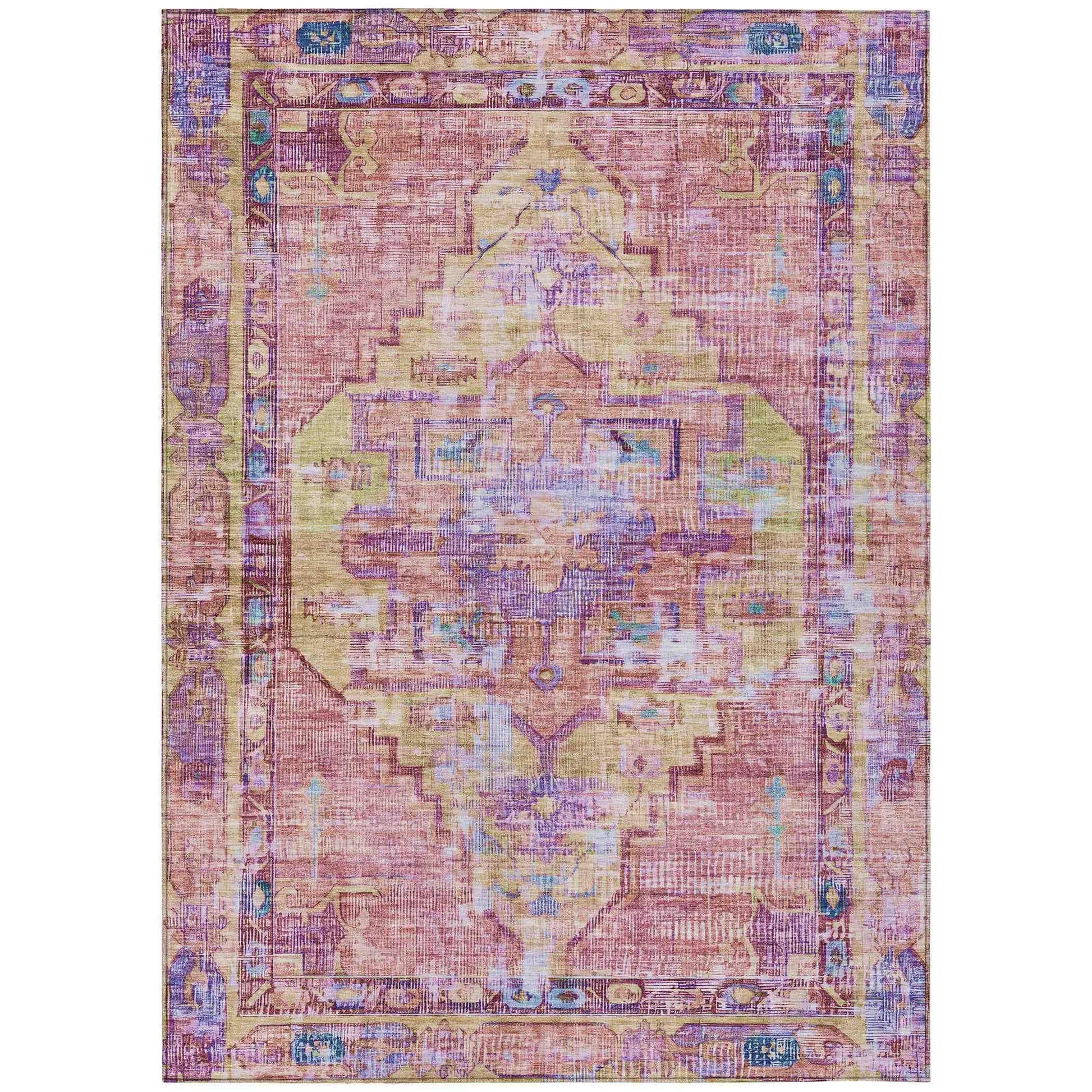 Addison Rugs Haelien Pink Washable Indoor-Outdoor Rug