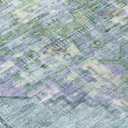 Addison Rugs Haelien Teal Washable Indoor-Outdoor Rug