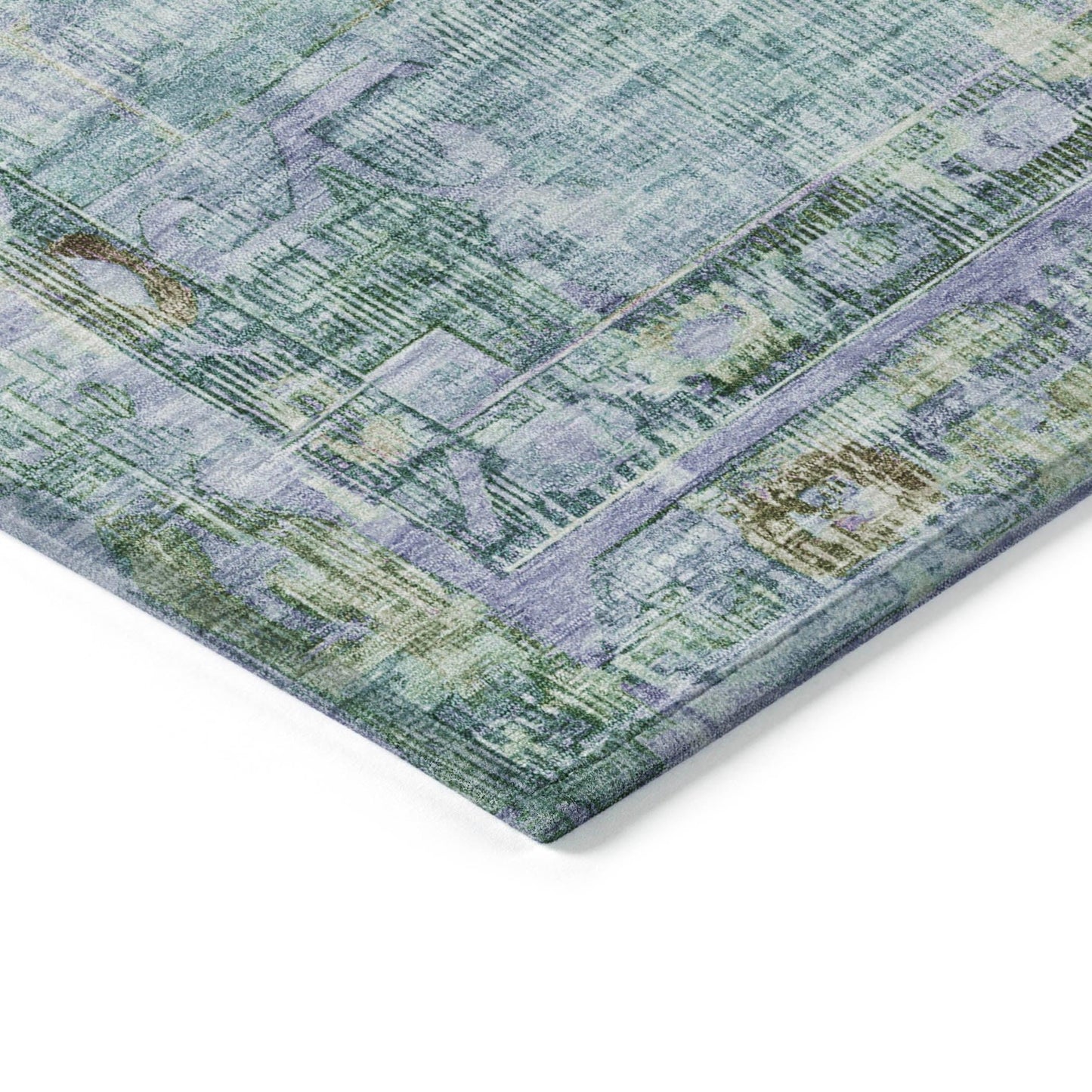 Addison Rugs Haelien Teal Washable Indoor-Outdoor Rug