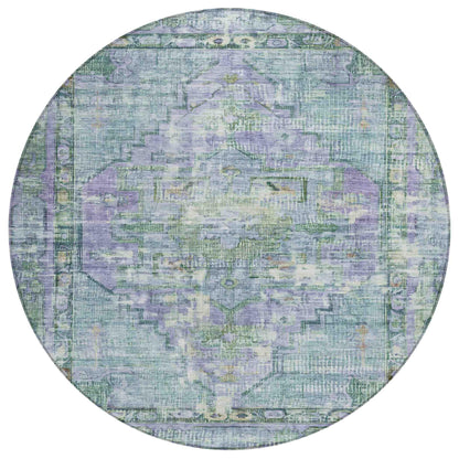 Addison Rugs Haelien Teal Washable Indoor-Outdoor Rug