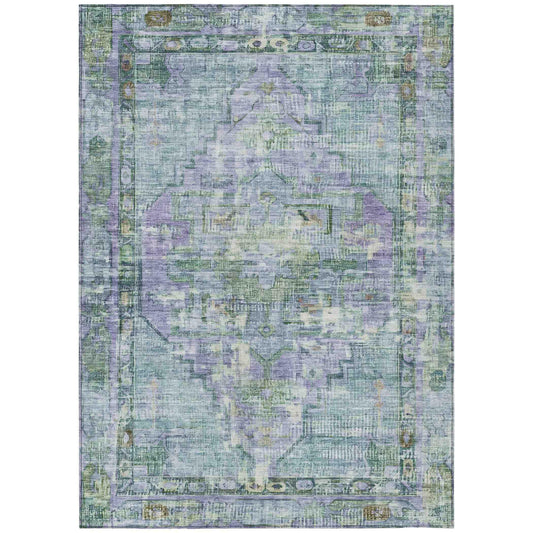Addison Rugs Haelien Teal Washable Indoor-Outdoor Rug